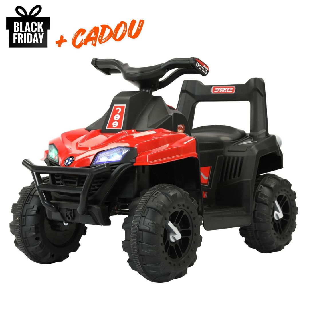 ATV Electric Rosu pentru Copii 12V – Vehicul Off-Road cu Lumini și Sunete, Viteză Reglabilă, Design Robust