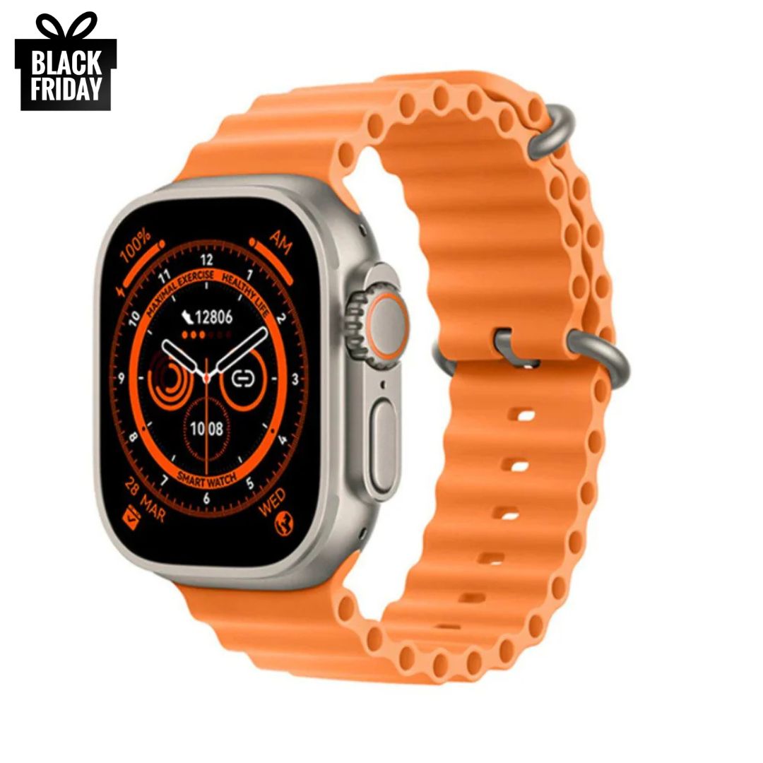 SmartWatch 1.99” cu Curea Extra, Apel Bluetooth, Încărcare Wireless, Monitorizare Sănătate & Notificări