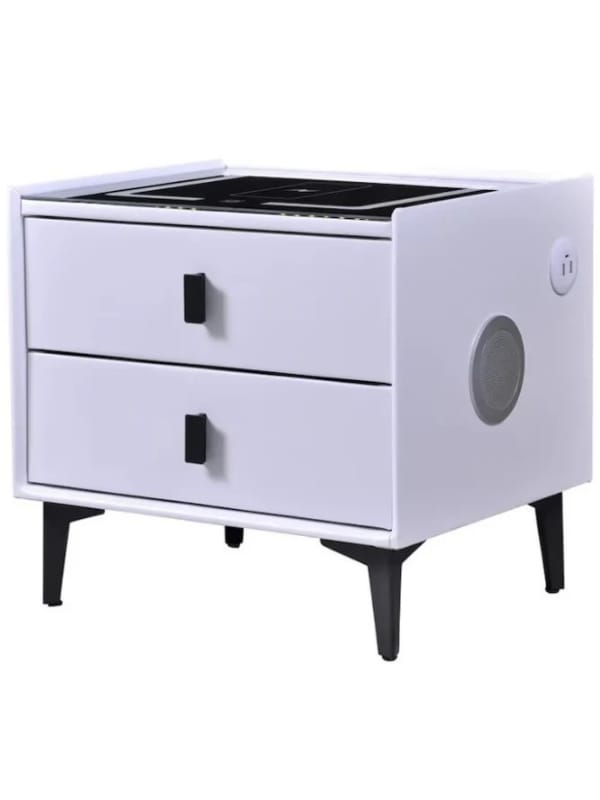 Noptieră Smart Multifuncțională PREMIUM Alb